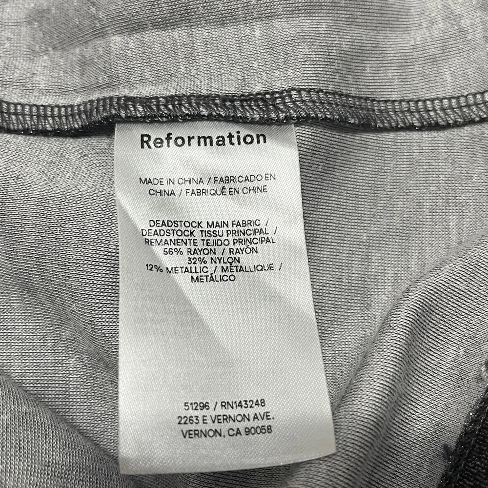 Reformation Junie Shimmer Mock Neck Top Size Large NEW - Picture 8 of 13